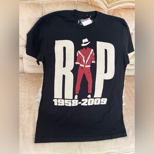 R.I.P. Michael Jackson Unisex T-shirt  Peace Generation Cotton Size M NWT
